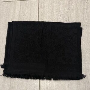 Versace Black Textured Scarf